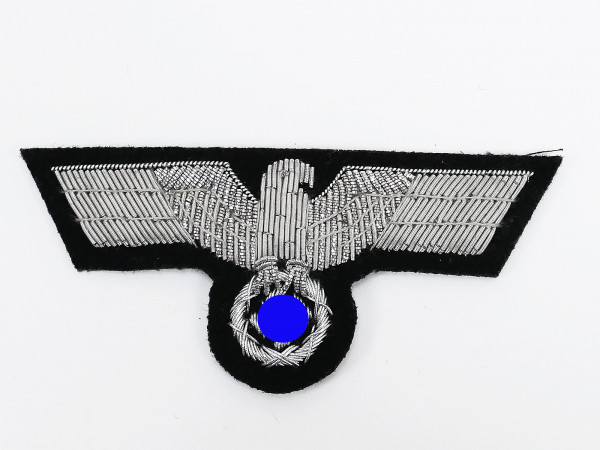 Wehrmacht tank uniform breast eagle silver thread embroidered officer for tank jacket
