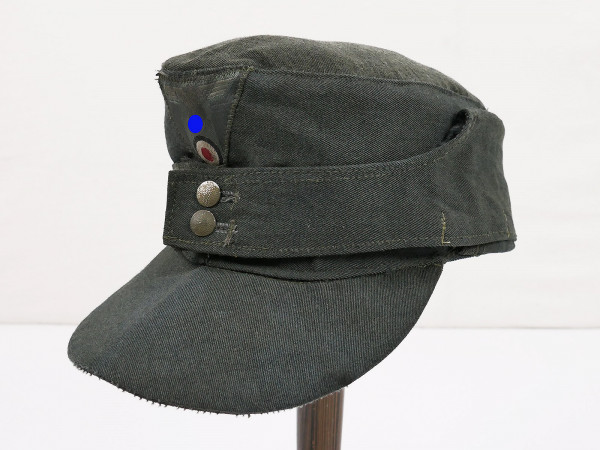 Wehrmacht M43 field cap italian doppia faccia cloth with trapeze T-effects size 59+