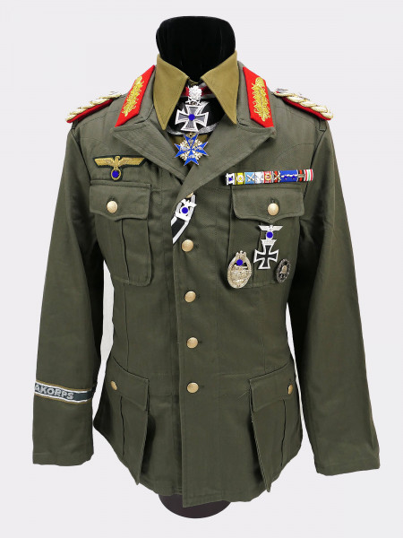 Field Marshal Erwin Rommel DAK Uniform Ensemble Afrikakorps with medals and decorations