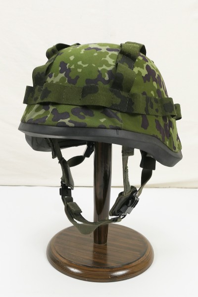 #1 Danish Combat Helmet HMAK - Denmark Tactical Helmet with Helmet Cover Flecktarn - Small