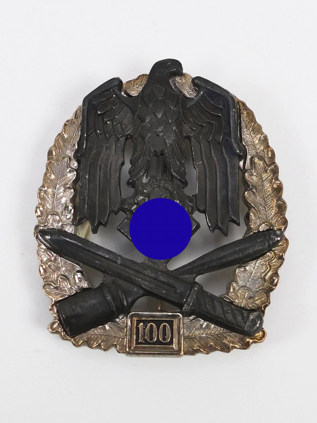 Wehrmacht general assault badge JFS with mission number 100