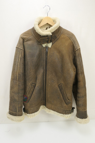 Type USAF WW2 B3 sheep skin flight jacket flight jacket B-3 pilot jacket bomber jacket size 50/52