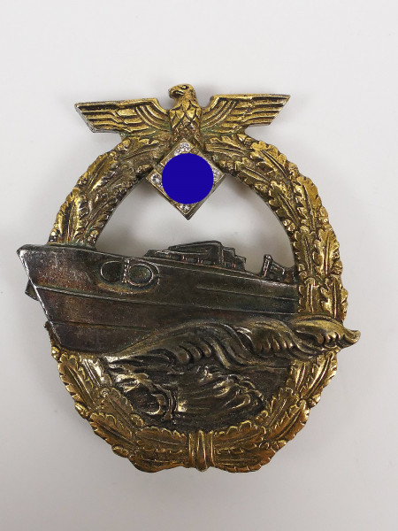 Kriegsmarine speedboat war badge 2nd form with diamonds