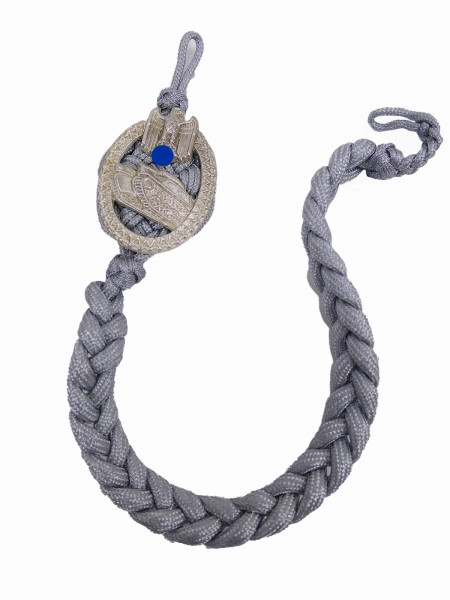 Wehrmacht marksman's cord with overlay armored troop level silver tank