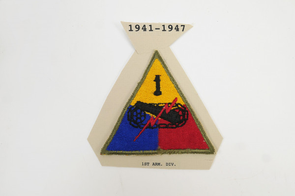 US ARMY WW2 patch sleeve badge 1st Armored Division Panzerdivision 1941-1947