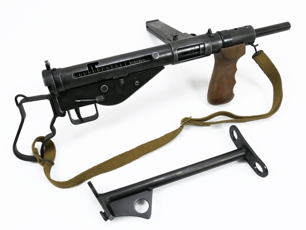 SET Sten MP MKII submachine gun antique deco model + accessories shoulder rest handles straps