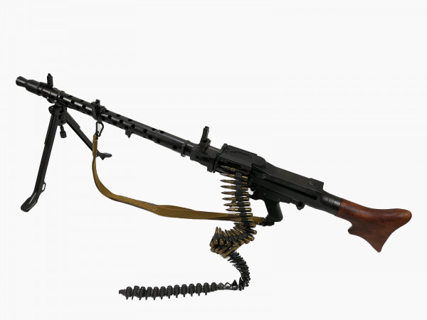 Wehrmacht machine gun MG34 deco model with carrying strap and MG belt special conversion 24/01 0022