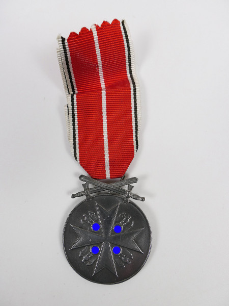 German Medal of Merit Silver with Swords Fraktur script on ribbon