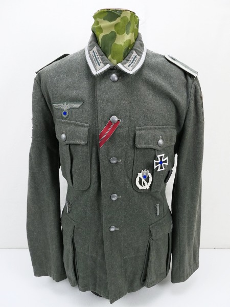 Wehrmacht M40 field blouse uniform NCO infantry size 54 effected with awards