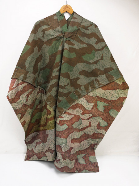 Wehrmacht camouflage cloak splinter camouflage front tailor-made unique piece made of tent fabric material mix