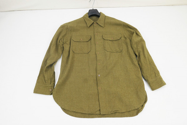 US WW2 Mustard Shirt M1937 Field Shirt Shirt with measurements