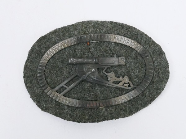 #A Imperial field blouse sleeve badge machine gun MG 08/15 WK1 original fabric DARK