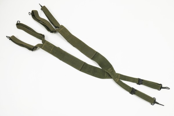 #7 ORIGINAL US ARMY WW2 Suspenders belt carrying aid olive