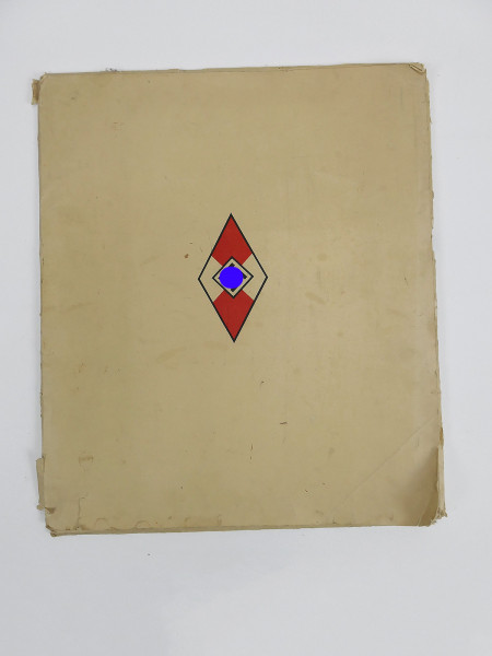 Large folder with 6 history cards for the training of the Hitler Youth Volk und Reich cards