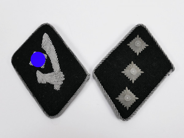 Waffen SS Bullion collar mirror officer 13th Waffen Gebirgs Div. HANDSCHAR for field blouse