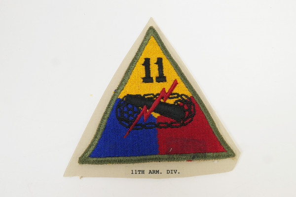 US ARMY WW2 Patch Sleeve Badge 11th Armored Division Panzer Division 1941-1947