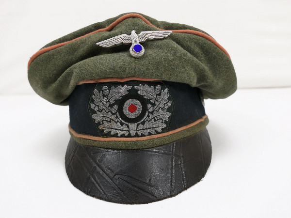 Wehrmacht Heeres Panzer Pschirmmmütze Panzerjäger Crusher Cap Gr.58 effektiert Windhund Division