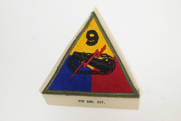 US ARMY WW2 Patch Sleeve Badge 9th Armored Division Panzer Division 1941-1947