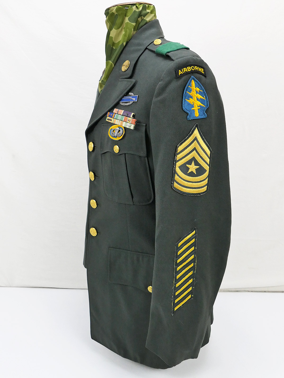 US ARMY Uniform Coat Man's wool serge Army Green 44 Korea uniform