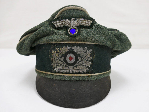 Wehrmacht army infantry peaked cap officer crusher cap size 58 effektiert