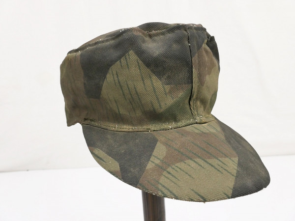 Splinter camouflage carbon overprint front production field cap size 58 camouflage cap late war spring 1945