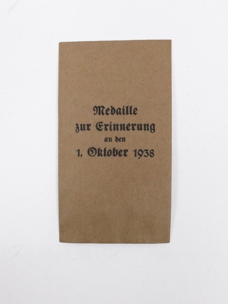 Award bag for orders + decorations - Medal in memory 1.October 1938