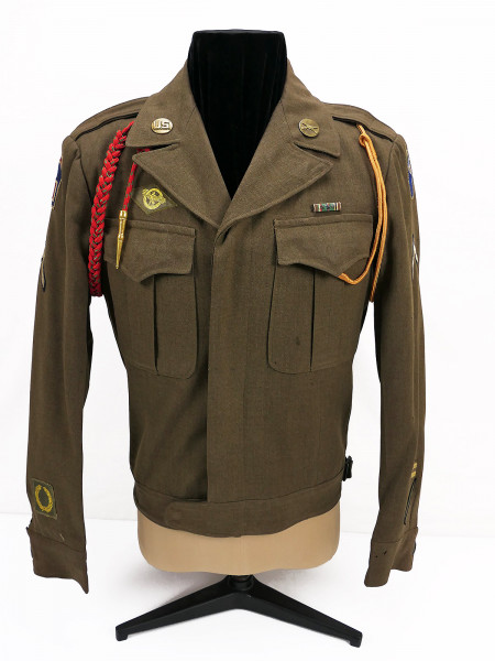 US ARMY WW2 Jacket Field Wool OD Ike Jacket 1944 Uniform Jacket size 36 Enlisted Men