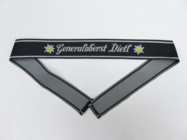 Wehrmacht Elite BEVO sleeve band Generaloberst Dietl sleeve stripes Gebirgsjäger Edelweiss