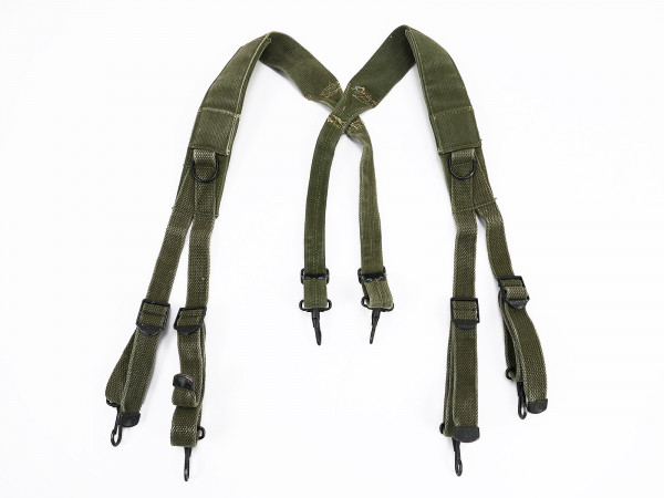ORIGINAL US ARMY WW2 M1936 Suspenders belt stretcher green late war