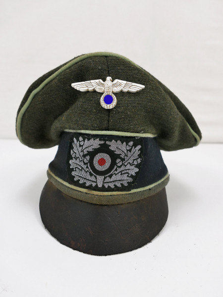 Wehrmacht Army Officers Peaked Cap Panzergrenadier Crusher Cap Size 58 Effect Mix