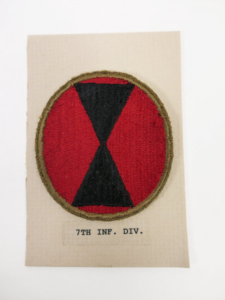 Original US ARMY WW2 Infantry Division Badge Patch - 7th Infantry Division Badge