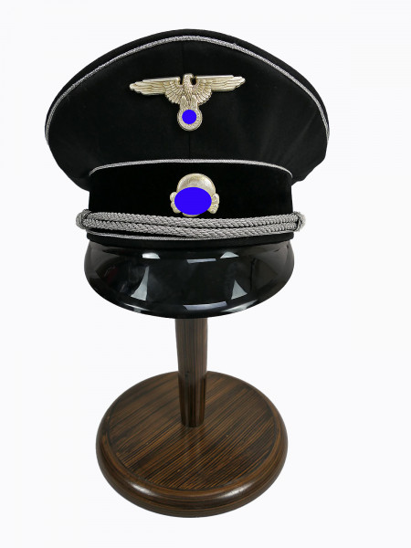 General SS peaked cap General black size 58 with metal effects