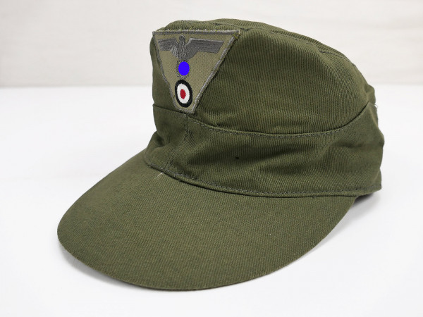 Single piece Afrikakorps M41 tropical cap field cap DAK Heer size 58 with trapeze effects
