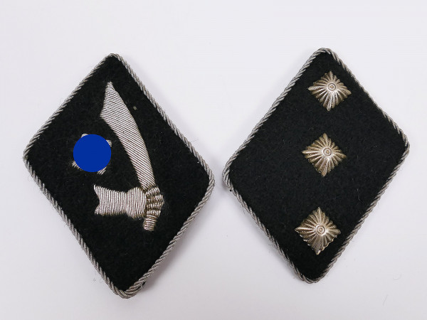 Waffen SS collar mirror Untersturmführer 13th Waffen SS Mountain Division HANDSCHAR