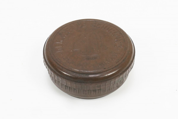 Old vintage tin ASOL shoe polish twist lock