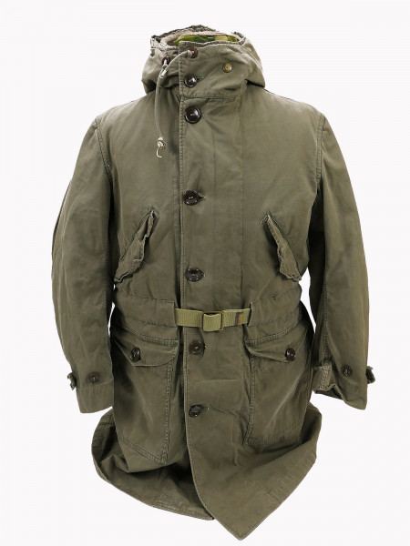 US ARMY M47 Cold Winter Parka Overcoat SHELL PARKA SMALL ALPACA LINER with belt