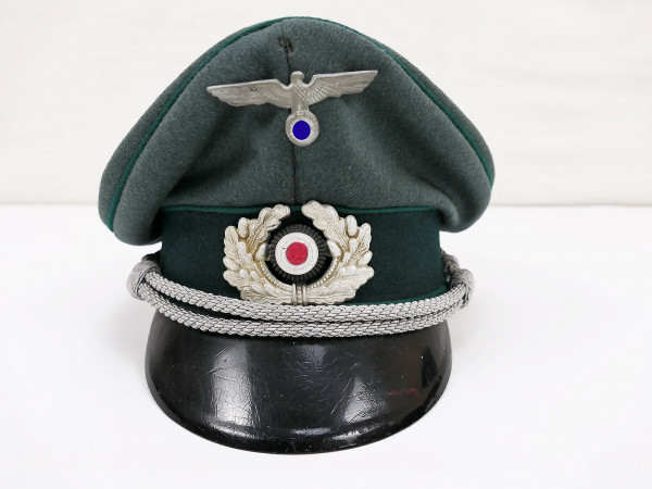 Wehrmacht officer's peaked cap Panzer Grenadiere Gr.55 from museum liquidation