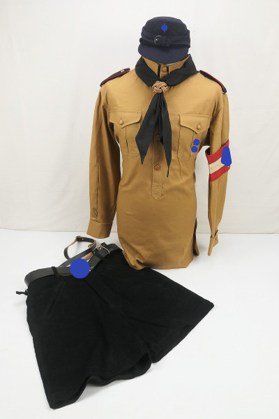 HJ uniform Hitler Youth blouse shirt trousers belt armband neckerchief field cap Pimpf