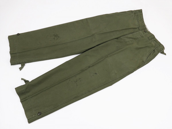 Single piece - Original US ARMY WW2 M1943 Field Trousers M43 Field Trousers OD with measurements (S)
