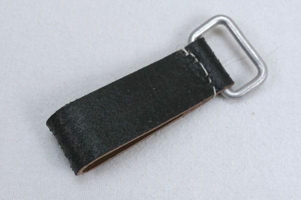 Wehrmacht Leather Belt Loop black 1940 Leather Loop for Carrying Y-Strap A-frame