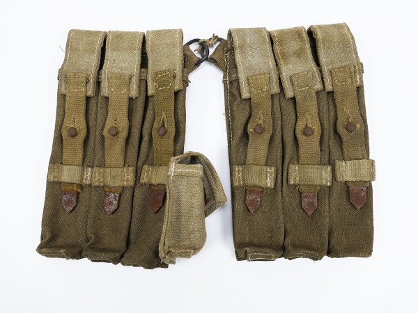 #A20 Wehrmacht DAK Afrikakorps pair of MP 38/40 magazine pouches MP38 MP40 web canvas pouch