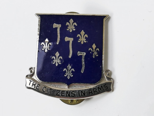 #B US Military 333rd Infantry Regiment Citizens in Arms Pin Clutchback Crest Medal Badge Badge