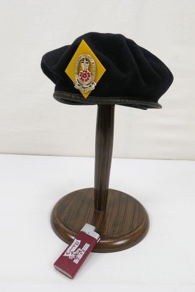 British beret (black) post-war Berlin 1994 - Lancashire Regiment - size 57/58