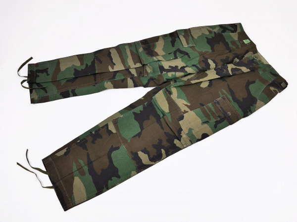 US Army BDU Field Trousers Combat Trousers Camouflage Woodland Camouflage Trousers Small RIP STOP