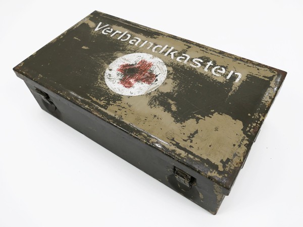 #C Wehrmacht Original KFZ first aid box Red Cross box First aid box with contents First aid kit