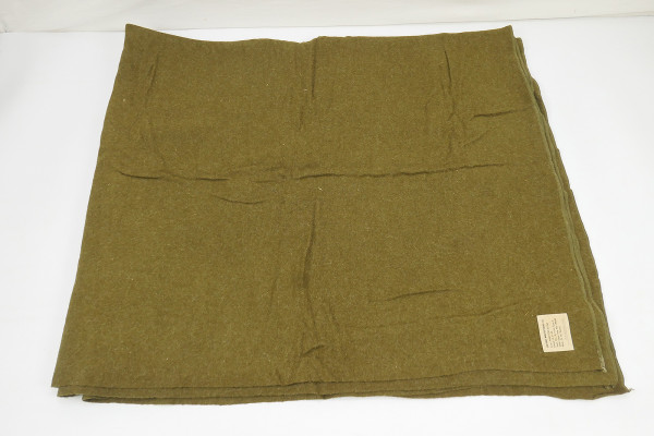 1942 Original US ARMY WW2 Wool Virgin Blanket OD Wool Blanket Camp Blanket