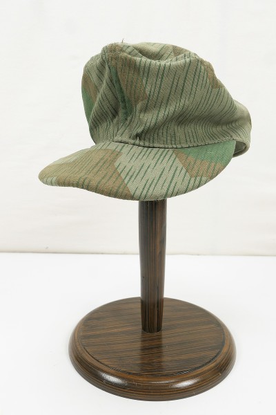 Wehrmacht front production splinter camouflage field cap size 57 camouflage cap from museum