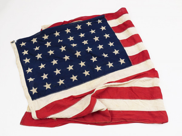 Original US ARMY WW2 Vintage Camp Jeep Flag 48 Stars Stars & Stripes Flag