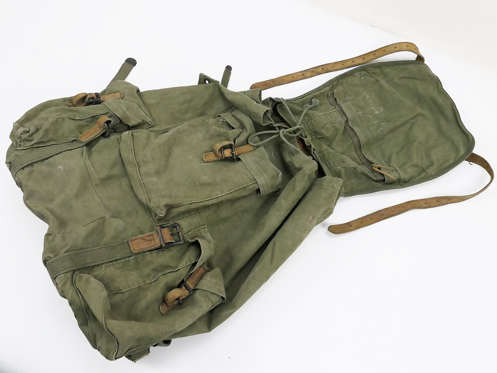 Military backpack with clearance frame