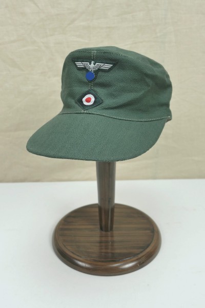 Wehrmacht HBT field cap Drillich cap with M36 cap eagle and cockade size 58